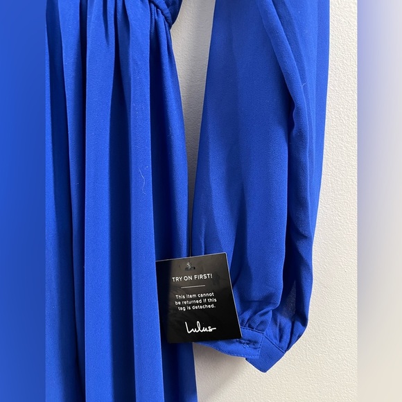 13. Lulus Wondrous Water Lilies Royal Blue Maxi Dress - Picture 16 of 16